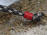 Medium Red G10 Lanyard Bead With One Groove and a Free Paracord Lanyard