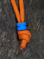 Small Blue G10 Lanyard Bead and a Free Paracord Lanyard