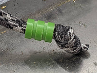 Medium Acid Green G10 Lanyard Bead With Two Grooves and a Free Paracord Lanyard