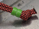 Medium Acid Green G10 Lanyard Bead With One Groove and a Free Paracord Lanyard