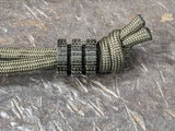 Large Black Micarta Lanyard Bead With Two Grooves and a Free Paracord Lanyard