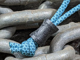 Medium Spool Black Canvas Micarta Lanyard Bead and a Free Paracord Lanyard