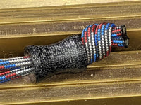 Medium Spool Black Canvas Micarta Lanyard Bead and a Free Paracord Lanyard