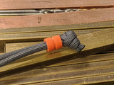 Medium Orange G10 Lanyard Bead With One Groove and a Free Paracord Lanyard