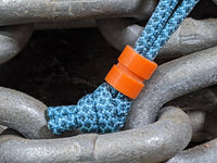 Medium Orange G10 Lanyard Bead With One Groove and a Free Paracord Lanyard