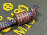 Large Natural Micarta Lanyard Bead With 5 Grooves and a Free Paracord Lanyard