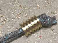 Large Brass Lanyard Bead With 5 Grooves and a Free Paracord Lanyard