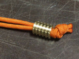 Large Brass Lanyard Bead With 5 Grooves and a Free Paracord Lanyard