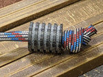 Large Black Micarta Lanyard Bead With 5 Grooves and a Free Paracord Lanyard