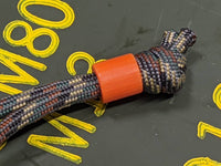 Simple Small Blaze Orange G10 Lanyard Bead with Free Paracord Lanyard