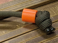 Simple Small Blaze Orange G10 Lanyard Bead with Free Paracord Lanyard