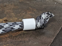 Simple Small White G10 Lanyard Bead with Free Paracord Lanyard