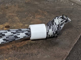 Simple Small White G10 Lanyard Bead with Free Paracord Lanyard