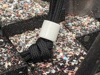 Simple Small White G10 Lanyard Bead with Free Paracord Lanyard