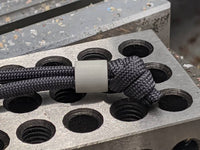 Simple Small White G10 Lanyard Bead with Free Paracord Lanyard