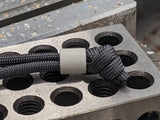 Simple Small White G10 Lanyard Bead with Free Paracord Lanyard