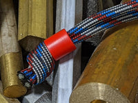Simple Small Cherry Red G10 Lanyard Bead with Free Paracord Lanyard