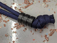 Medium Acetal (Delrin) Lanyard Bead With Two Grooves and a Free Paracord Lanyard