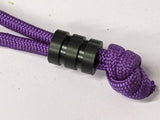 Medium Acetal (Delrin) Lanyard Bead With Two Grooves and a Free Paracord Lanyard
