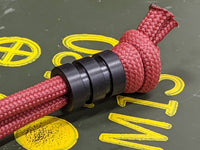 Medium Acetal (Delrin) Lanyard Bead With Two Grooves and a Free Paracord Lanyard