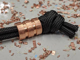 Medium Copper Lanyard Bead With Two Grooves and a Free Paracord Lanyard