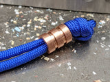 Medium Copper Lanyard Bead With Two Grooves and a Free Paracord Lanyard