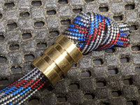 Medium Brass Lanyard Bead With Two Grooves and a Free Paracord Lanyard