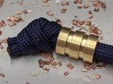 Medium Brass Lanyard Bead With Two Grooves and a Free Paracord Lanyard