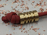 Large Brass Lanyard Bead with Free Paracord Lanyard