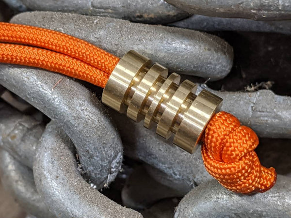 Large Brass Lanyard Bead with Free Paracord Lanyard – Z and C