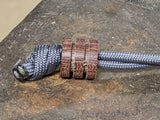 Large Natural Micarta Lanyard Bead With Two Grooves and a Free Paracord Lanyard