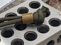 Simple Small Coyote Tan G10 Lanyard Bead with Free Paracord Lanyard