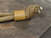 Simple Small Coyote Tan G10 Lanyard Bead with Free Paracord Lanyard