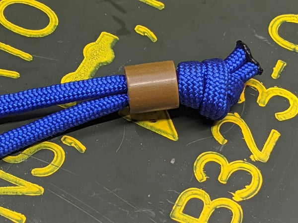 Simple Small Coyote Tan G10 Lanyard Bead with Free Paracord Lanyard