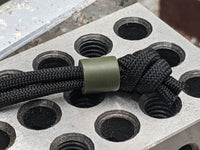 Simple Small OD Green G10 Lanyard Bead with Free Paracord Lanyard