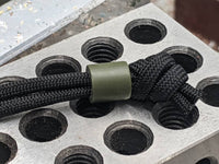 Simple Small OD Green G10 Lanyard Bead with Free Paracord Lanyard