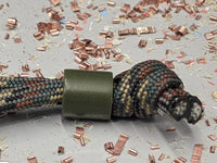 Simple Small OD Green G10 Lanyard Bead with Free Paracord Lanyard