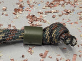 Simple Small OD Green G10 Lanyard Bead with Free Paracord Lanyard