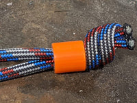 Simple Small Blaze Orange G10 Lanyard Bead with Free Paracord Lanyard