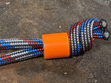 Simple Small Blaze Orange G10 Lanyard Bead with Free Paracord Lanyard