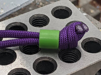 Simple Small Acid Green G10 Lanyard Bead with Free Paracord Lanyard