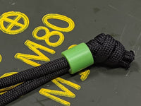 Simple Small Acid Green G10 Lanyard Bead with Free Paracord Lanyard