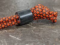 Smooth Texture Black Linen Micarta Lanyard  and a Free Paracord Lanyard