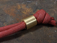 Simple Small Brass Lanyard Bead with Free Paracord Lanyard