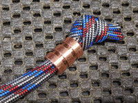 Medium Copper Lanyard Bead With Two Grooves and a Free Paracord Lanyard
