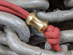 Version 2 Medium Curvy Brass Lanyard Bead and a Free Paracord Lanyard