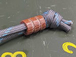 Medium Natural Micarta Lanyard Bead With Two Grooves and a Free Paracord Lanyard