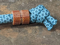 Medium Natural Micarta Lanyard Bead With One Groove and a Free Paracord Lanyard