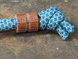 Medium Natural Micarta Lanyard Bead With One Groove and a Free Paracord Lanyard