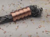 Medium Copper Lanyard Bead With Four Grooves and a Free Paracord Lanyard